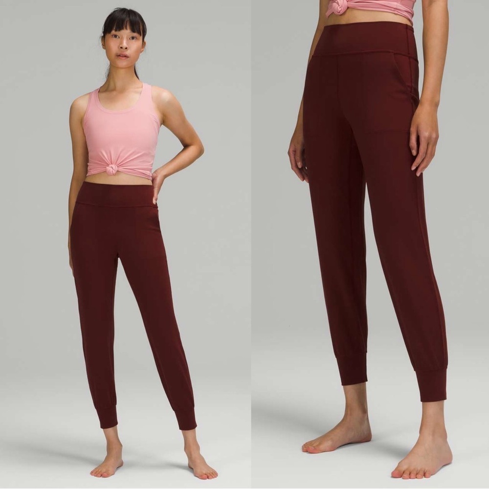 Lululemon • Align Jogger 28" pant Red Merlot burgundy maroon Nulu stretch